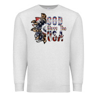 Oatmeal Heather god bless the usa Premium Sweatshirt - SublimationCraftShop