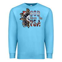 Ocean Blue god bless the usa Premium Sweatshirt - SublimationCraftShop