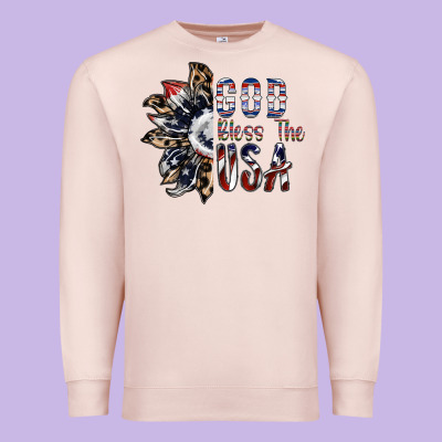 God Bless The Usa Premium Sweatshirt Designed By Sublimationcraftshop