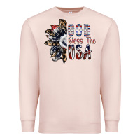 Pale Pink god bless the usa Premium Sweatshirt - SublimationCraftShop