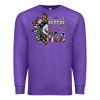 Purple god bless the usa Premium Sweatshirt - SublimationCraftShop