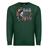 Sports Green god bless the usa Premium Sweatshirt - SublimationCraftShop