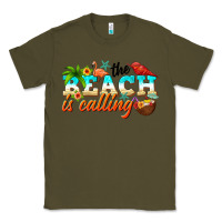 Army Green the beach is calling Classic Tee - NancyCooperArtShop