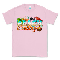 Bubblegum Pink the beach is calling Classic Tee - NancyCooperArtShop
