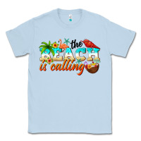 Dusty Blue the beach is calling Classic Tee - NancyCooperArtShop