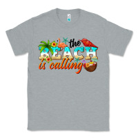 Heather Grey the beach is calling Classic Tee - NancyCooperArtShop