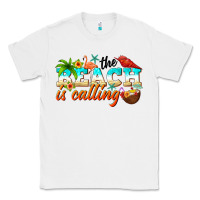 White the beach is calling Classic Tee - NancyCooperArtShop