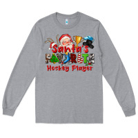Heather Grey santas favorite hockey player Long Sleeve Tee - CowGirlArtShop