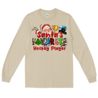 Mushroom santas favorite hockey player Long Sleeve Tee - CowGirlArtShop