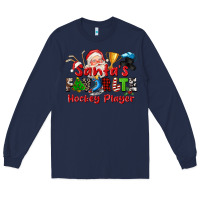 Navy santas favorite hockey player Long Sleeve Tee - CowGirlArtShop