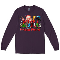 Plum santas favorite hockey player Long Sleeve Tee - CowGirlArtShop