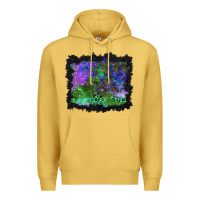 Antique Gold halloween skull and leopard background Premium Hoodie - BundleAndBundleShop