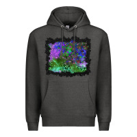 Charcoal Heather halloween skull and leopard background Premium Hoodie - BundleAndBundleShop