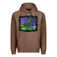 Chestnut halloween skull and leopard background Premium Hoodie - BundleAndBundleShop