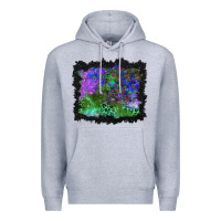 Heather Grey halloween skull and leopard background Premium Hoodie - BundleAndBundleShop
