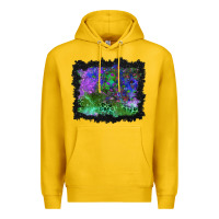 Lemon halloween skull and leopard background Premium Hoodie - BundleAndBundleShop