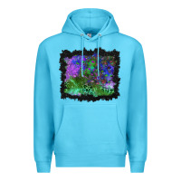 Ocean Blue halloween skull and leopard background Premium Hoodie - BundleAndBundleShop
