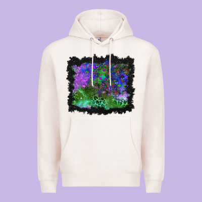 Halloween Skull And Leopard Background Premium Hoodie Designed By Bundleandbundleshop