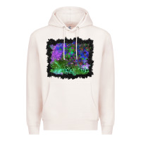 Pale Pink halloween skull and leopard background Premium Hoodie - BundleAndBundleShop