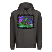 Smoke halloween skull and leopard background Premium Hoodie - BundleAndBundleShop