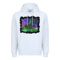 White halloween skull and leopard background Premium Hoodie - BundleAndBundleShop