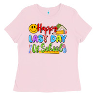 Bubblegum Pink happy last day of school Ladies Tee - Artiststas