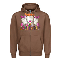 Chestnut Happy Easter Zipper Hoodie - CowhideDigitalArt