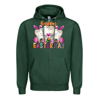 Sports Green Happy Easter Zipper Hoodie - CowhideDigitalArt