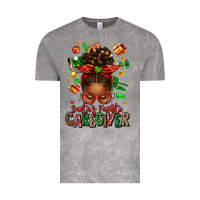 Cloud Rock santas favorite caregiver afro messy bun Vintage Tee - texasbilliewilder