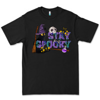 Black Stay Spooky With Black Cat Premium Tee - LillyAllenDesigns