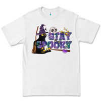 White Stay Spooky With Black Cat Premium Tee - LillyAllenDesigns