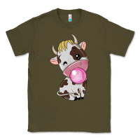 Army Green cute cow Classic Tee - texasbilliewilder