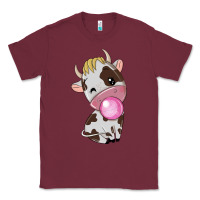 Burgundy cute cow Classic Tee - texasbilliewilder