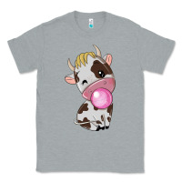 Heather Grey cute cow Classic Tee - texasbilliewilder