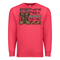 Home Of The Free Beacause Of The Brave Premium Sweatshirt | Teevron