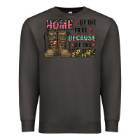 Smoke home of the free beacause of the brave Premium Sweatshirt - CowhideDigitalArt