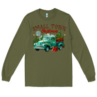 Army Green small town christmas Long Sleeve Tee - CowGirlArtShop