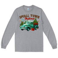 Heather Grey small town christmas Long Sleeve Tee - CowGirlArtShop