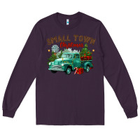 Plum small town christmas Long Sleeve Tee - CowGirlArtShop