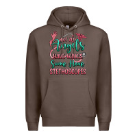 Coffee not all angels have wings some have stethoscopes Premium Hoodie - RanaPortraitStore