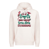 Pale Pink not all angels have wings some have stethoscopes Premium Hoodie - RanaPortraitStore