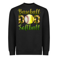 Black Baseball Dad Softball Heavyweight Sweatshirt - BundleAndBundleShop
