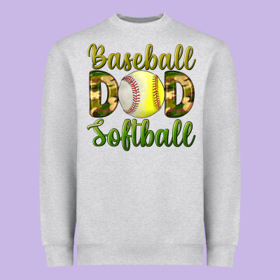 Baseball Dad Softball Heavyweight Sweatshirt Designed By Bundleandbundleshop