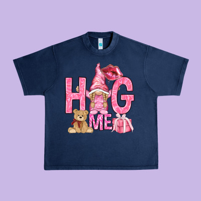 Hug Me With Gnome Hjf Urban Heavy Tee Designed By Howdyjamesfarm
