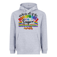 Heather Grey wishing all of the homophobes uncomfortable month Heavyweight Hoodie - Artiststas