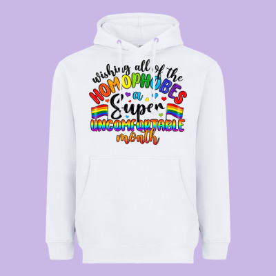 Wishing All Of The Homophobes Uncomfortable Month Heavyweight Hoodie Designed By Artiststas