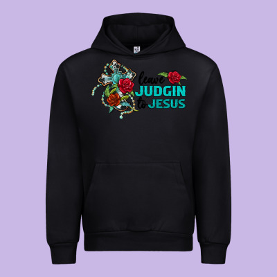 Leave Judgin To Jesus Urban Hoodie Designed By Barkaloodesign