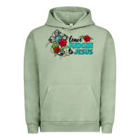 Pigment Oil Green leave judgin to jesus Urban Hoodie - BarkalooDesign