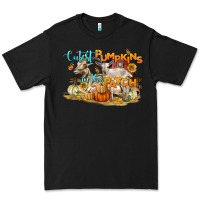 Black cutest pumpkins in the patch Premium Tee - LillyAllenDesigns