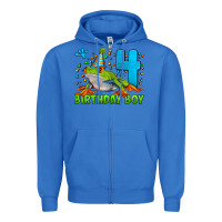True Royal birthday boy frog age 4 Zipper Hoodie - LillyAllenDesigns